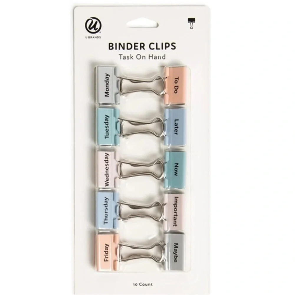 U Brands Multicolor Binder Clips - Home Office Planners